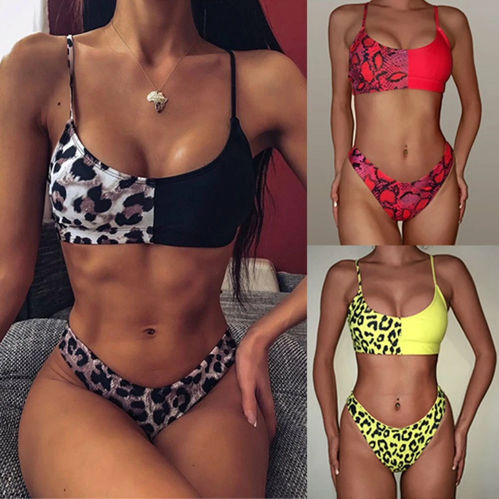 Women Push Up Bra Bikini Set Padded Bandage Swimsuit Swimwear Beach Bathing  Suit