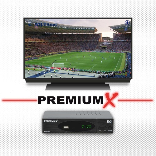 PremiumX Kabelreceiver Digital Kabel TV Receiver DVB-C HD USB SCART HDMI-Kabel - Afbeelding 5 van 8