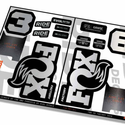 Fox 36 Factory 2026 Fork Decals - Silver - Licensed by Fox