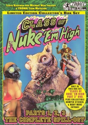 CLASS OF NUKE EM HIGH PARTS 1 2 3 COMPLETE SPILL-OGY COLLECTORS EDITION New DVD