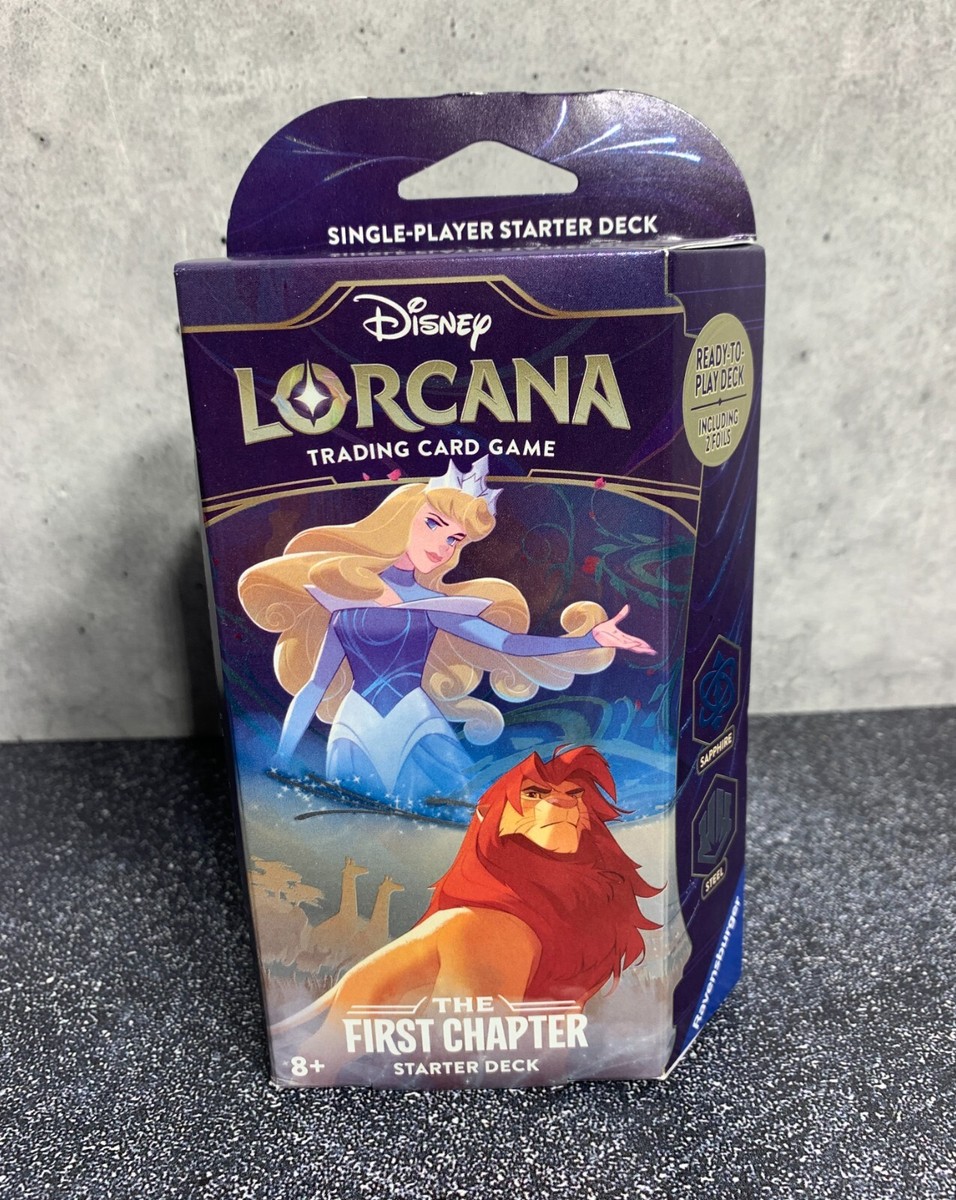 lorcana starter deck sapphire and steel Disney Lorcana The First Chapter Sapphire/Steel Starter Deck No Booster  Pack/Box
