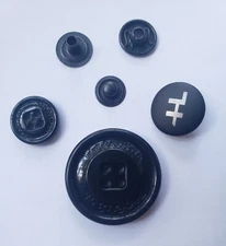 New! HOLUBAN Replacement Black Button Set Snap & Sew HTF!