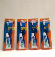 Dr. Fresh 4-Pack Oral Care Dental Travel Toothbrushes Kit Toothbrush Set