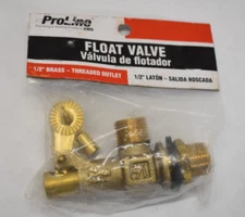 Mueller Industries Tank Float Valve 1/2 Inlet x Threaded Male Outlet 1/2" Bronze