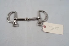 D-Ring Snaffle Bit 5 Inch Mouthpiece w/Curb Chain Slots