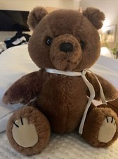 1981 R Dankin  Co. Brown Teddy Bear 12  USA San Francisco Made In Korea Ribbon