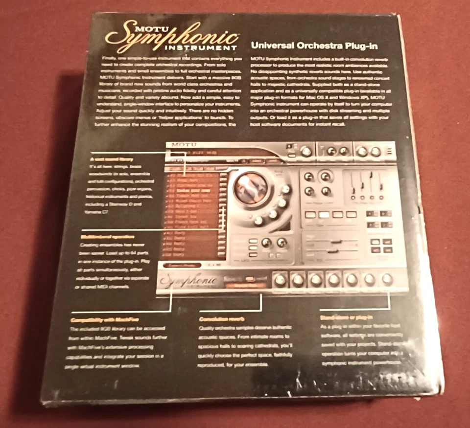 Instrumento Sinfónico Universal Plug-in Orquestal MOTU, NUEVO EN CAJA Nuevo Foto 2 de 2