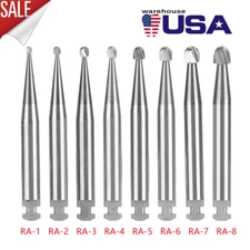 Dental Round Carbide Bur for Slow Speed Latch Type Handpiece RA 1 - RA 8 Burs DL