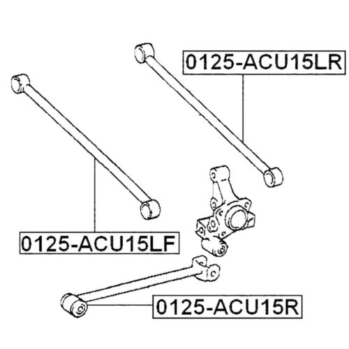 2 brazos trailing de control trasero 0125-ACU15LR para Lexus RX300 48730-48030/48740-48020 - Imagen 2 de 2