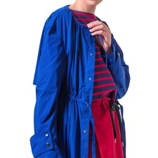 Marni Lightweight Parka Button Jacket In Ocean Blue Nwt Msrp $2490