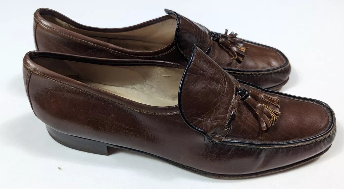 Bally Satolas Brown Leather Wingtip Tassel Loafer Dress Shoes Men Sz 10M US/43EU Bally Bally Satolas Brown Leather Wingtip Tassel Loafer  main image 2