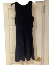 Banana Republic Multi Color Striped Fitted Knit Sleeveless Dress Size S Petite