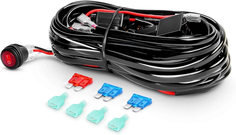 Barra de luces LED Nilight 2 piezas 12 pulgadas triple fila punto de inundación combo luces de conducción Foto 3 de 4