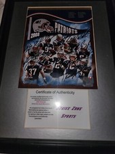 2008 Super Bowl Team New England Patriots Autographs Tom Brady, Randy Moss,....