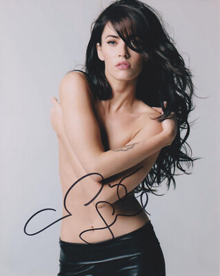 MEGAN FOX Original Autogramm 20x25 Großfoto sexy Top Portrait Transformers