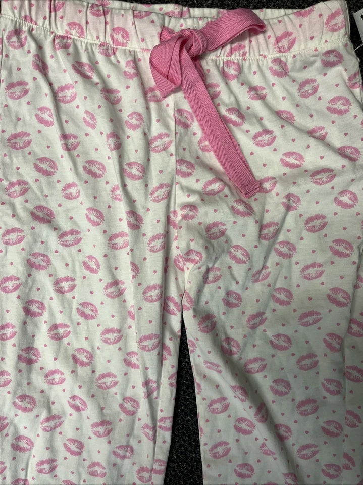 Jenni by Jennifer More Mujer Pantalón Largo Dormir Beso Labios X-Pequeño Rosa Foto 3 de 4