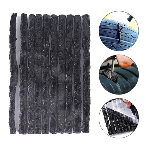 Kit Riparazione Foratura Pneumatici Tubeless 10 pz Strisce Spina Auto Furgone Camion Bici 10CM - Foto 8 di 11