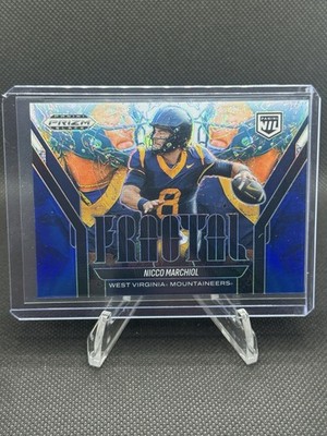 2025 Panini Prizm Black - Fractal Nicco Marchiol #25 Blue Prizm /199 (RC)