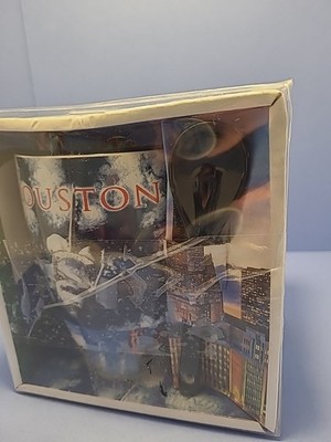 Houston Space Shuttle Souvenir Ceramic Coffee Cup Mug & Spoon NIB