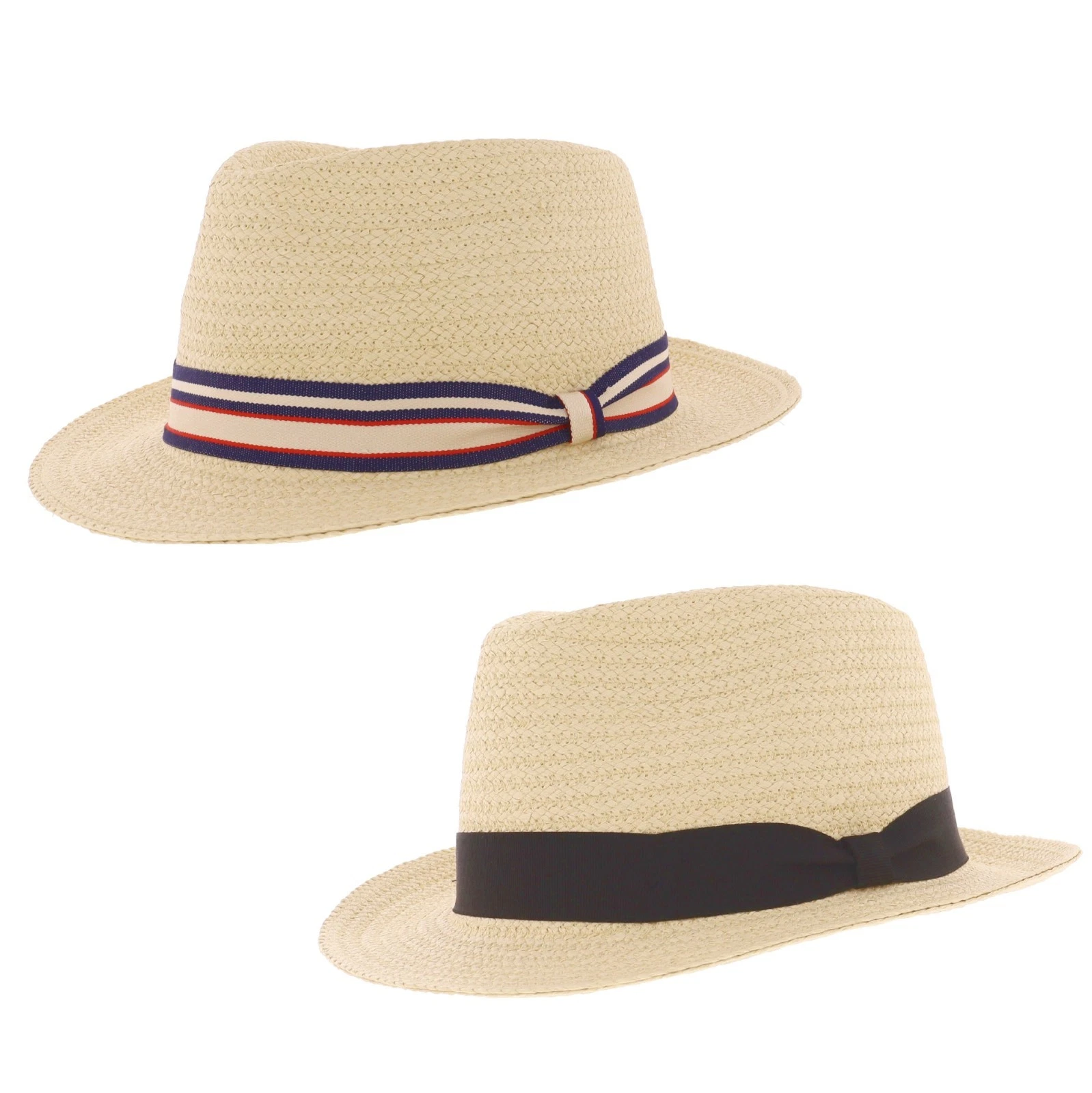 Summer Straw Hat With Black or Striped Band Mens/Unisex/Adjustable/Fedora/Trilby
Opens in a new wind