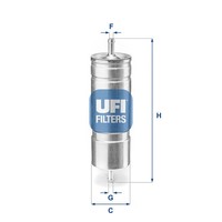 UFI Kraftstofffilter 31.508.00 Filtereinsatz FüR Bertone BMW Alpina 55Mm 3Er E30
