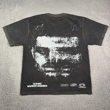The Weeknd After Hours Til Dawn Tour 2025 Shirt Mens L Black Distorted Face XO