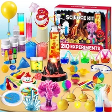 210 Science Experiments Kit for Kids - Chemistry, Volcano, STEM Projects