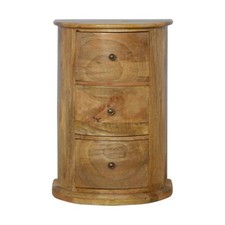 Large Country Farmhouse Drum Chest with 3 Drawers