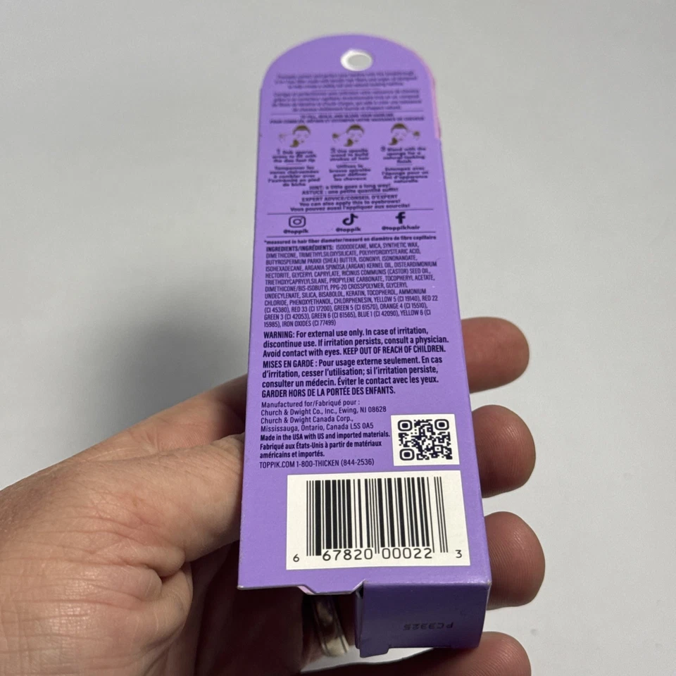 Nuevo relleno Toppik Fill Me In Hair Line Black Noir 0,176 oz sellado Foto 4 de 4