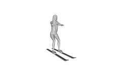 Printle L Femme 2451T--Woman Water Skiing Boating Figure for Dioramas Train Sets