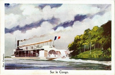 CPA Sur le Congo - Dampfer auf dem Fluss SCHIFFE (911308)