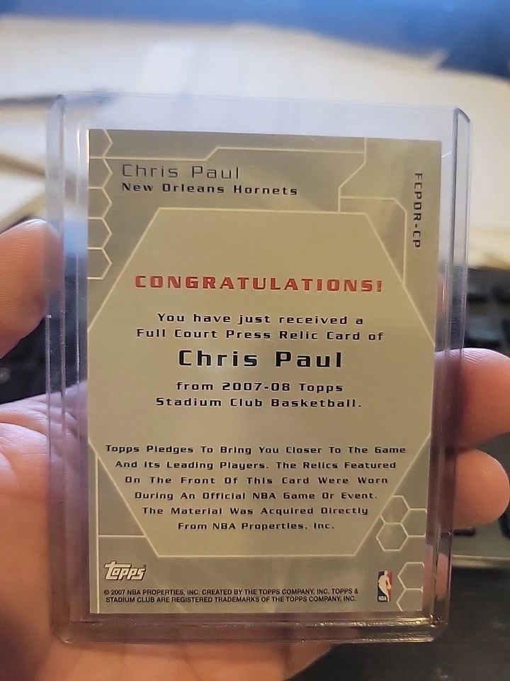 Chris Paul 2007-08 Topps Stadium Club Full Court Press Double Jersey /199 - Image 2 of 3