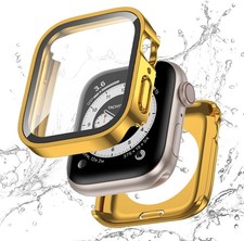 Waterproof 2 in 1 Case for Apple Watch Series 9 8 7 45mm with Tempered Glass Cov