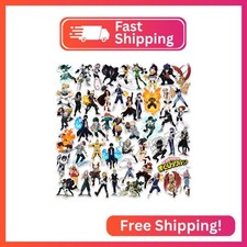 My Hero Academia Character 50ct Vinyl Large Deluxe Stickers Variety Pack - Lapto