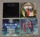 Classic Hard Rock Heavy Metal LP Album LOT of 4 Van Halen AC/DC Thrash Glam OOP