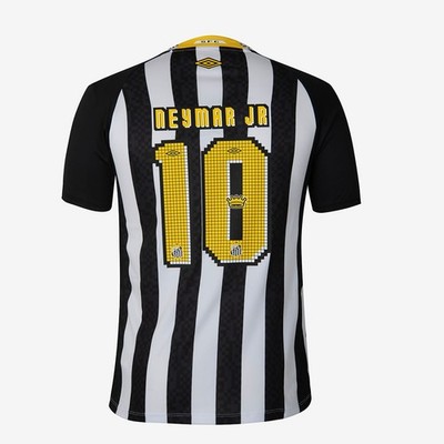 ウェア Santos FC Neymar Jr. Santos Fc Neymar 10 Jersey Umbro Fan - White-Black Authentic 2025