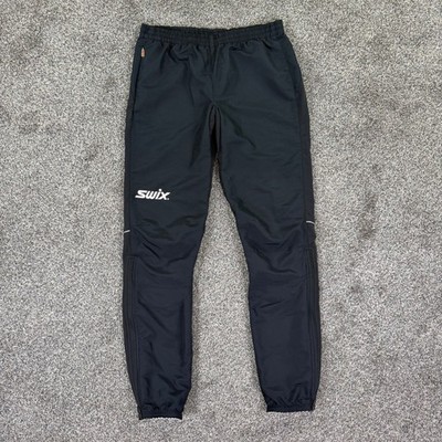 Swix Cross Country Ski Pants Mens Medium Black Wind Resistant Athletic Trousers