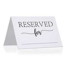 6 Pcs Paper Table Reserved Sign, Table Top Reserved Signs Reserved Seating Sign
