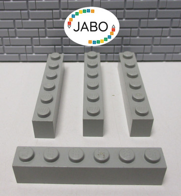 ( E18/5/1) LEGO 4 x 3009 Stein Baustein Basic 1x6 alt hellgrau
