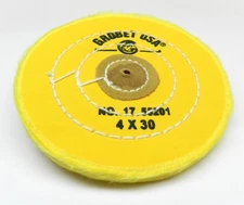 4" Jewelers Buff Wheel Yellow Treated 30ply Buffing Polishing Jewelry Grobet USA