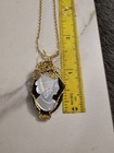 Cameo  Vintage Wire Wrapped Pendant Stainless Steel Wire And Chain artisian — photo 3
