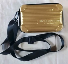 Mauboussin Parfums Crossbody Gold Color Lightweight PU Small Case Bag 