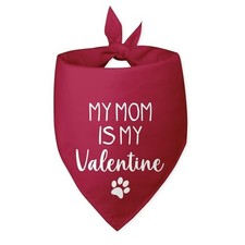 My Mom is My Valentine Valentines Day Dog Bandana Pet Bandanas for Small