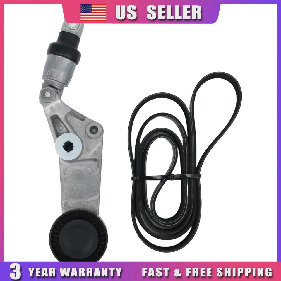 2x Serpentine Belt & Tensioner Assembly for Toyota Corolla Matrix Celica 1.8L L4 - Image 3 of 4