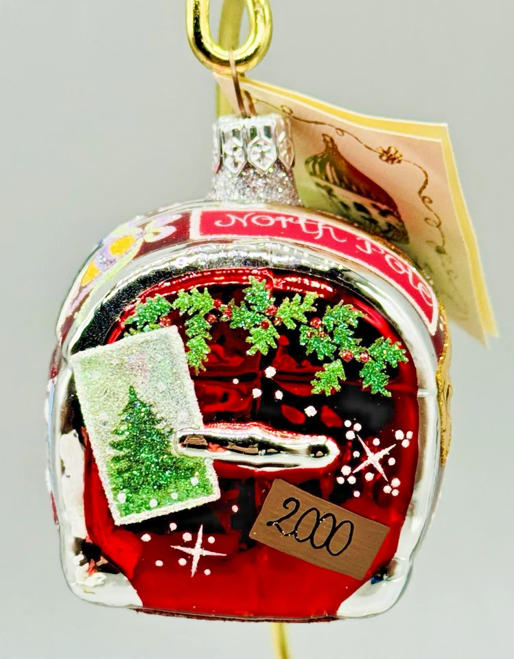 Patricia Breen Santa Mrs Claus Travel Trunk Treasure Chest Ornament Christmas - Image 3 of 4
