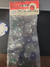 1 Set Marble King Solid Color Marbles American Made Glass 45pcs
