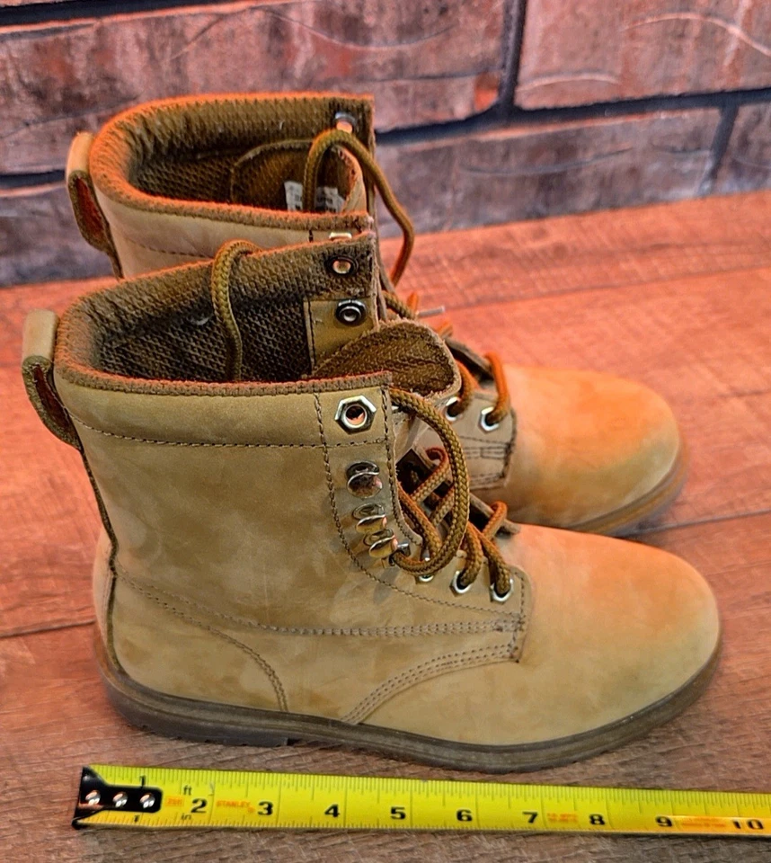 VINTAGE LAND ROVER THOM McAN LEATHER WHEAT WORK BOOTS  6.0 - Image 2 of 4