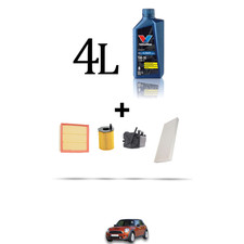 HOFFCAR Kit tagliando 4 FILTRI e 4L OLIO per Mini Cooper II (R55,R56) 1.6 Diesel