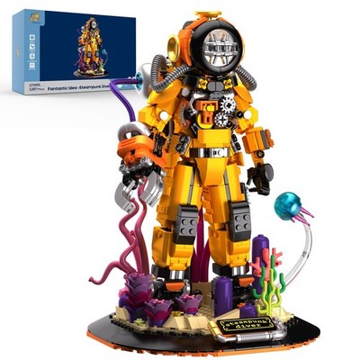 1287 Teile Steampunk Taucher Bauset - Deep Sea Explorer MOC Modell - Roboteranzug