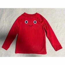 Cat Jack Rash Guard Swim Shirt Toddler Boys 5T Red Crab Face 3D Claws